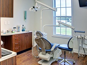 Treatment chair at dental office